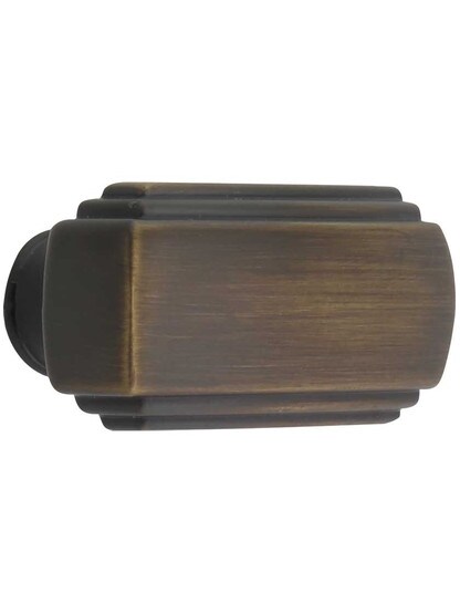 Delgado Cabinet Knob - 1 9/16 inch x 13/16 inch in Antique Brushed Satin Brass.